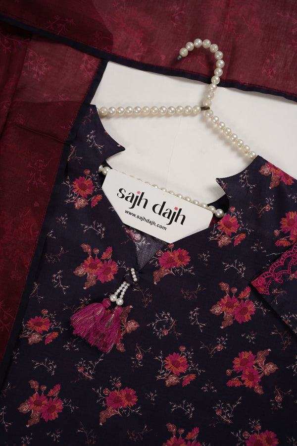 Bin Saeed Originals - Exclusive Lawn Outfit with Dupatta - Ready to Wear - MC327- Eid Volume 5