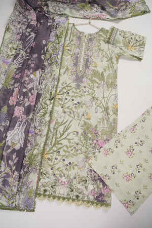 Rozi  - Exclusive Lawn  Outfit with Dupatta - Ready to Wear - SD358