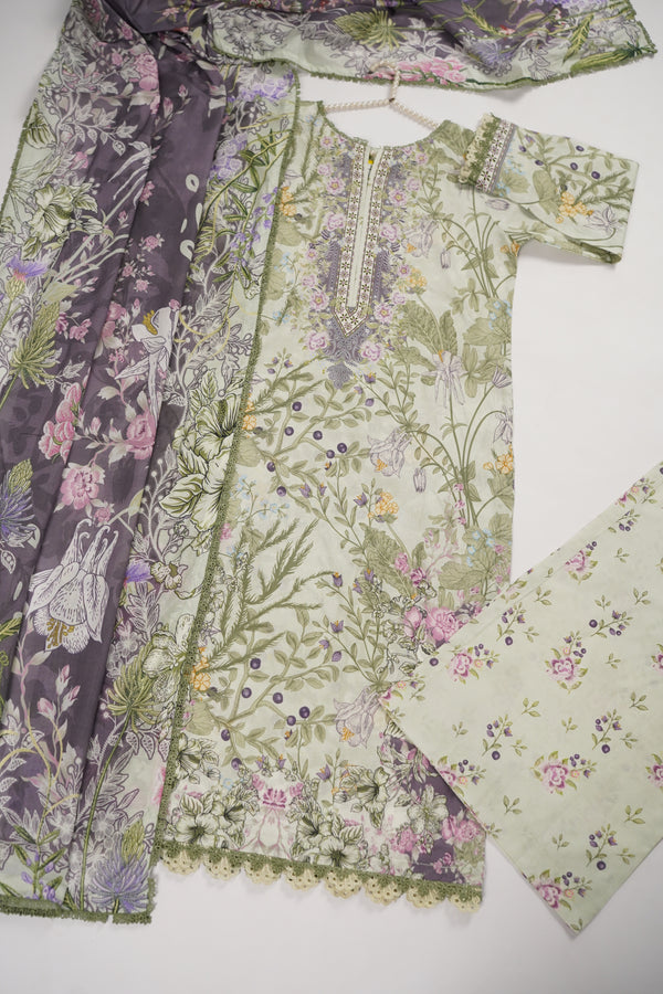 Rozi  - Exclusive Lawn  Outfit with Dupatta - Ready to Wear - SD358