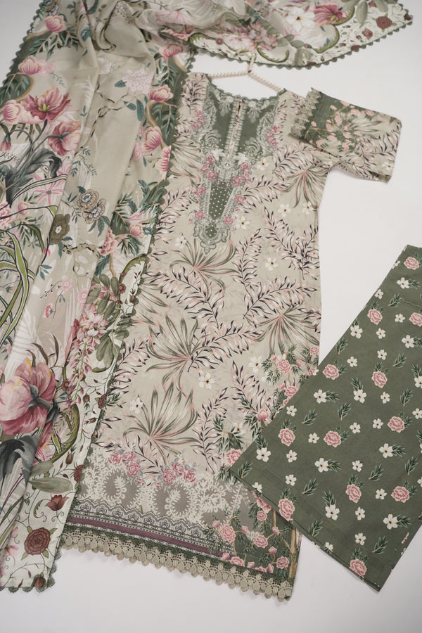 Rozi  - Exclusive Lawn  Outfit with Dupatta - Ready to Wear - SD362
