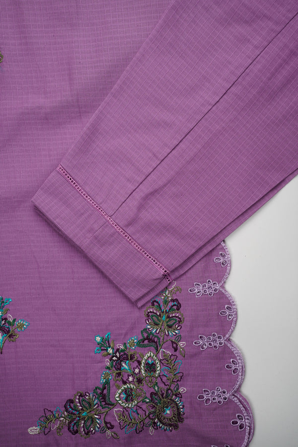 Muhazzib - Embroidered Khaddar Shirt with Trouser - Ready to Wear