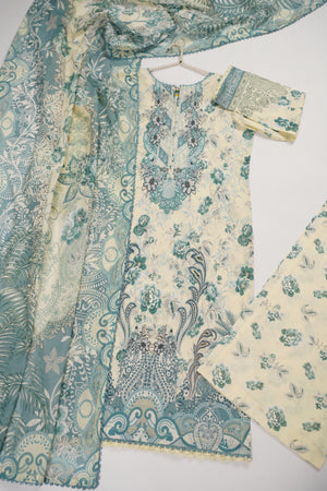 Rozi  - Exclusive Lawn  Outfit with Dupatta - Ready to Wear - SD363