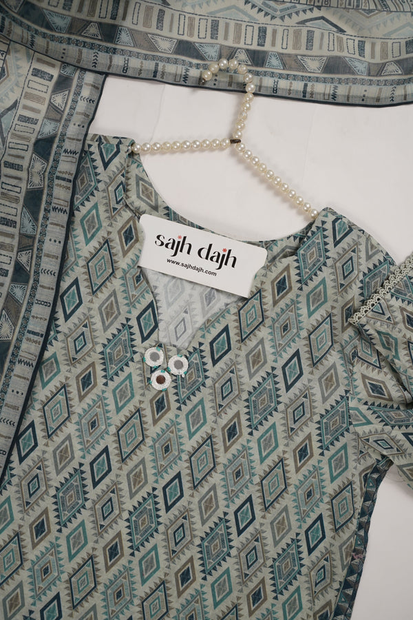 Bin Saeed Originals - Exclusive Lawn Outfit with Dupatta - Ready to Wear - MC322- Eid Volume 5