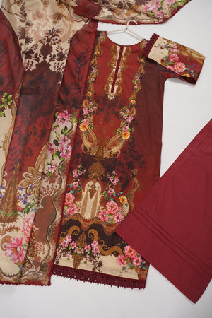Rozi  - Exclusive Lawn  Outfit with Dupatta - Ready to Wear - SD368