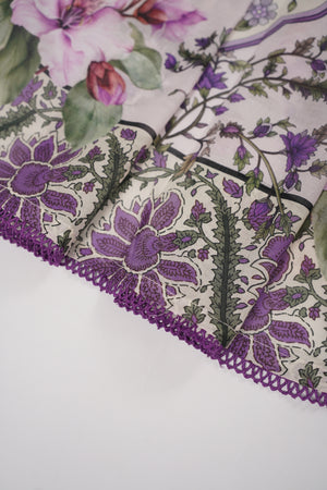 Rozi  - Exclusive Lawn  Outfit with Dupatta - Ready to Wear - SD367 purple