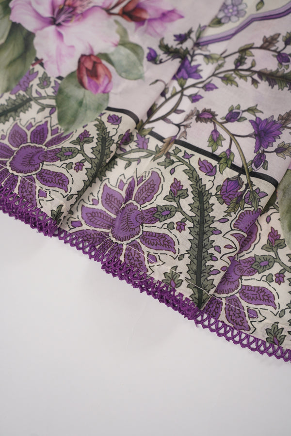 Rozi  - Exclusive Lawn  Outfit with Dupatta - Ready to Wear - SD367 purple