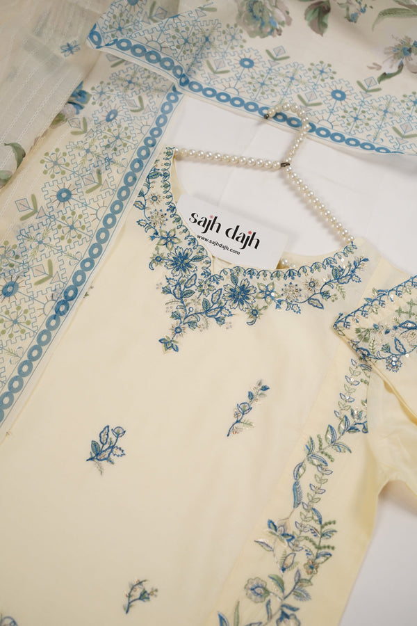 Rozi  - Exclusive Cotton  Outfit with Dupatta - Ready to Wear - MC319 - Eid Volume 5