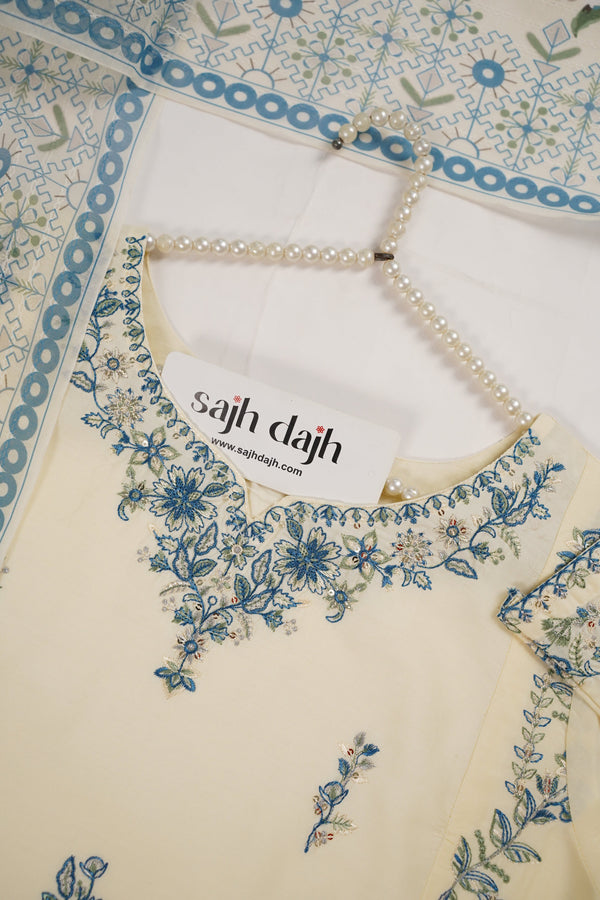 Rozi  - Exclusive Cotton  Outfit with Dupatta - Ready to Wear - MC319 - Eid Volume 5