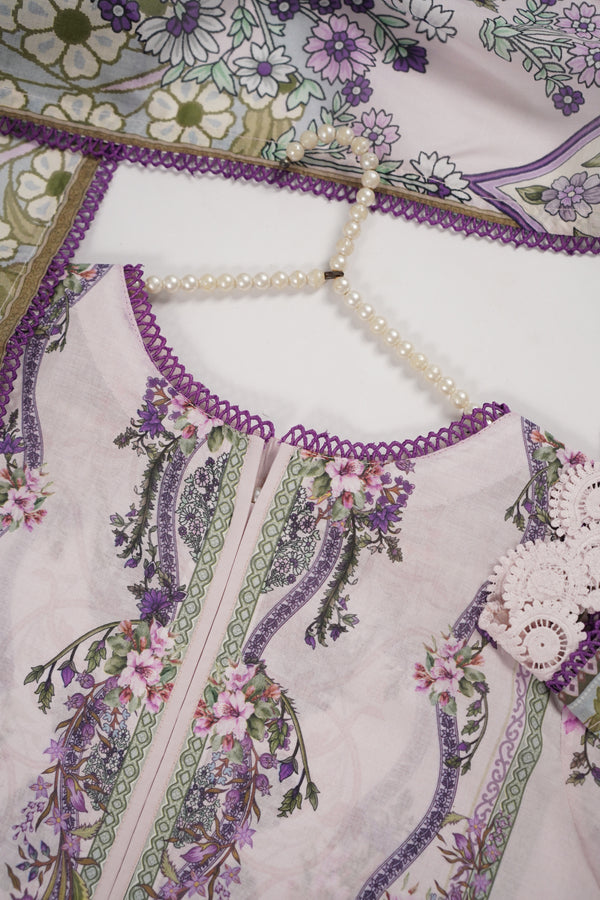 Rozi  - Exclusive Lawn  Outfit with Dupatta - Ready to Wear - SD367 purple