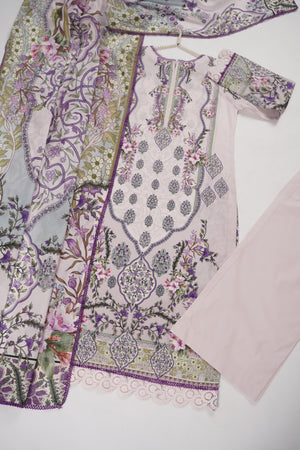 Rozi  - Exclusive Lawn  Outfit with Dupatta - Ready to Wear - SD367 purple