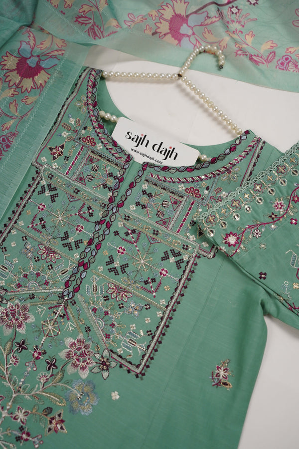 Rozi - Exclusive Cotton  Outfit with Dupatta - Ready to Wear - MC320- Eid Volume 5