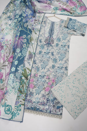 Rozi  - Exclusive Lawn  Outfit with Dupatta - Ready to Wear - SD372