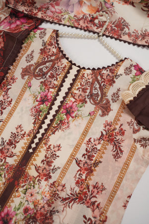 Rozi  - Exclusive Lawn  Outfit with Dupatta - Ready to Wear - SD374