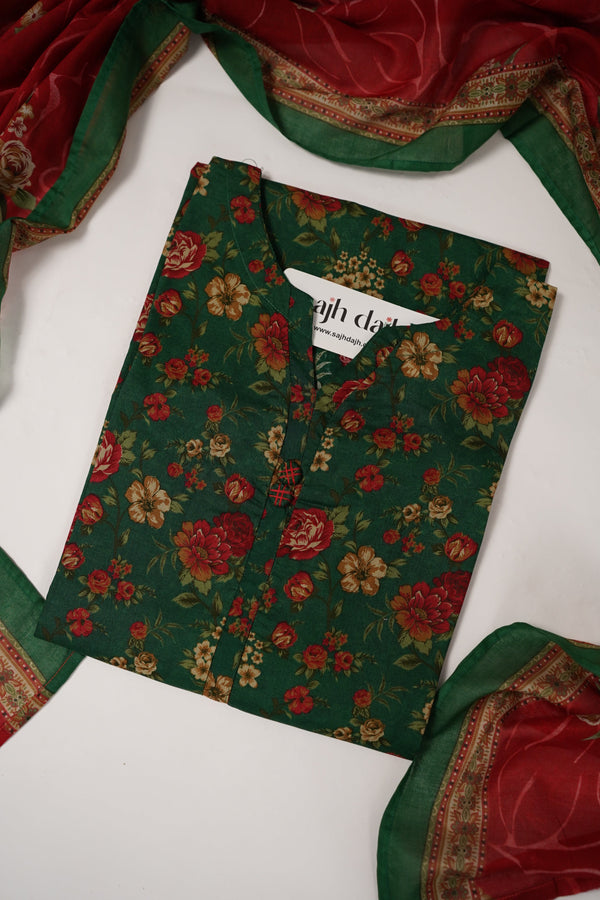 Bin Saeed Originals - Exclusive Lawn Outfit with Dupatta - Ready to Wear - MC321- Eid Volume 5