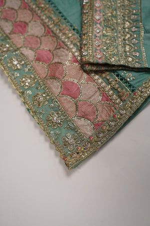 Bin Saeed Originals - Lawn Outfit with Chiffon Dupatta - Ready to wear PD076