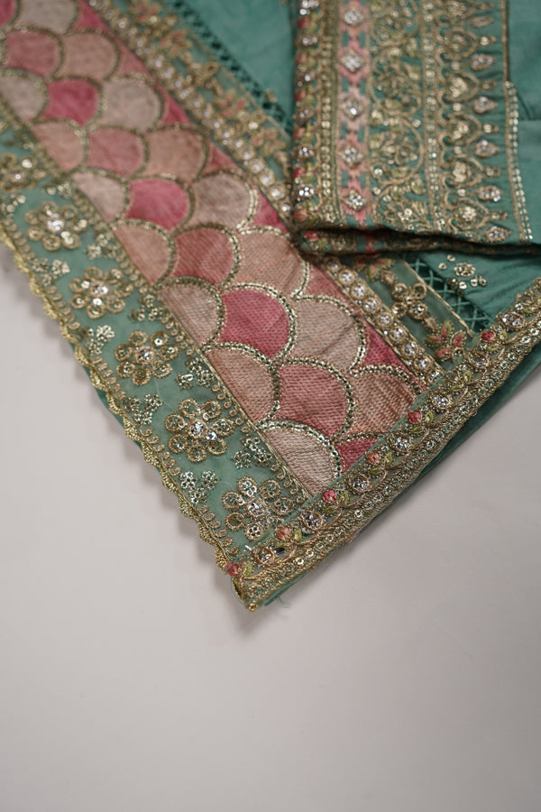 Bin Saeed Originals - Lawn Outfit with Chiffon Dupatta - Ready to wear PD076