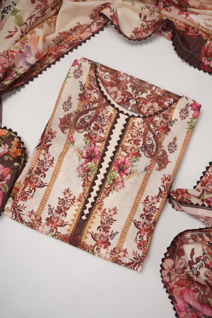 Rozi  - Exclusive Lawn  Outfit with Dupatta - Ready to Wear - SD374