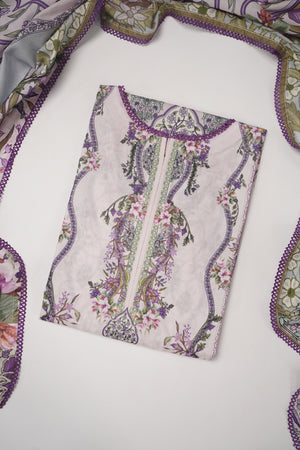 Rozi  - Exclusive Lawn  Outfit with Dupatta - Ready to Wear - SD367 purple