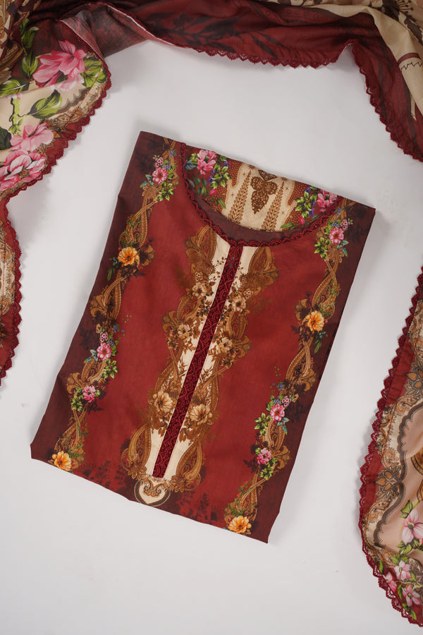 Rozi  - Exclusive Lawn  Outfit with Dupatta - Ready to Wear - SD368