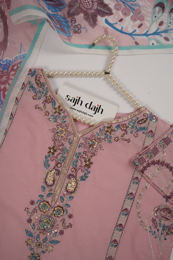 Rozi  - Exclusive Cotton  Outfit with Dupatta - Ready to Wear - MC352- Eid Volume 5