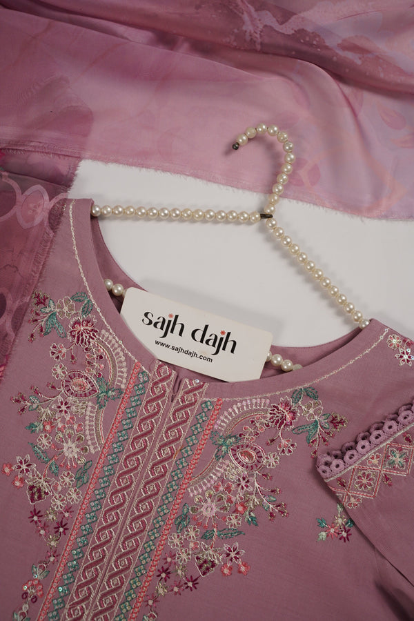 Rozi  - Exclusive Cotton  Outfit with Dupatta - Ready to Wear - MC350- Eid Volume 5