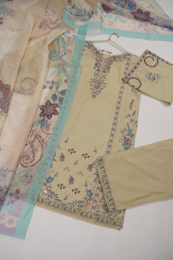 Rozi  - Exclusive Cotton  Outfit with Dupatta - Ready to Wear - MC346- Eid Volume 5