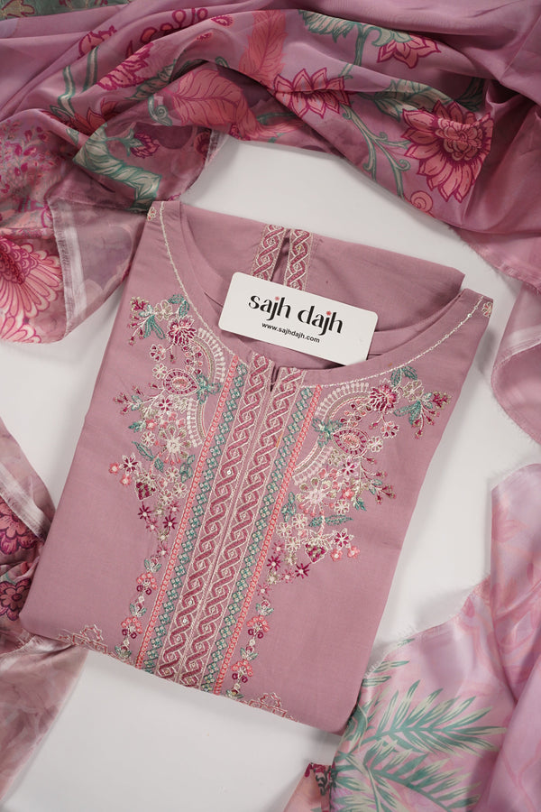 Rozi  - Exclusive Cotton  Outfit with Dupatta - Ready to Wear - MC350- Eid Volume 5