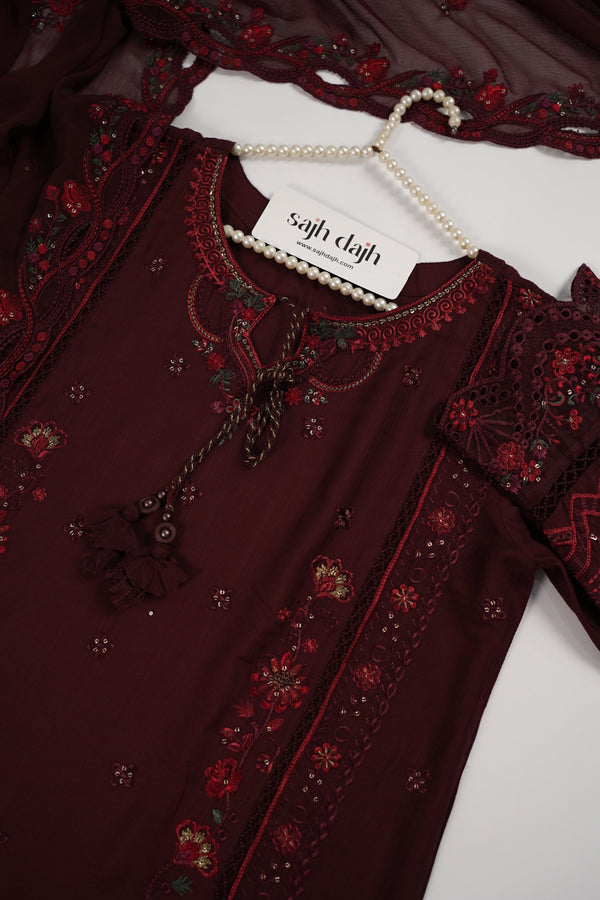 SadaBahar Originals - Chiffon Outfit with Chiffon Dupatta - Ready to Wear - MC353