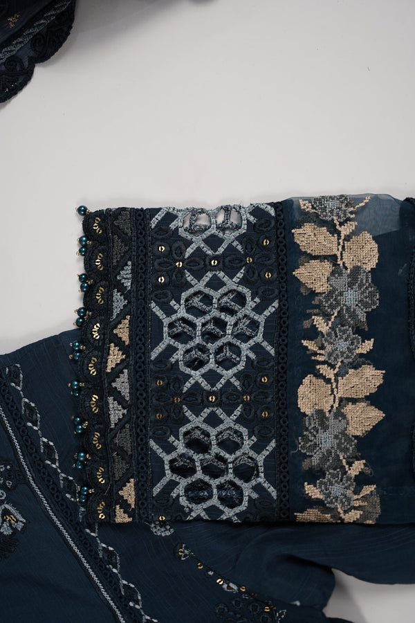 SadaBahar Originals- Chiffon Outfit with Chiffon Dupatta - Ready to Wear - MC354