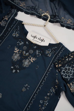 SadaBahar Originals- Chiffon Outfit with Chiffon Dupatta - Ready to Wear - MC354