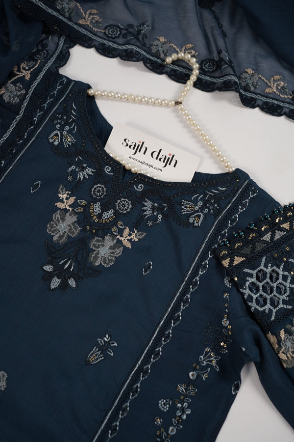 SadaBahar Originals- Chiffon Outfit with Chiffon Dupatta - Ready to Wear - MC354