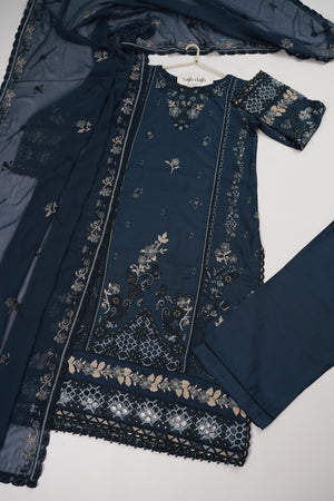 SadaBahar Originals- Chiffon Outfit with Chiffon Dupatta - Ready to Wear - MC354