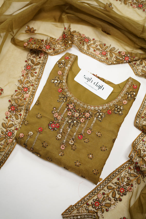 Tehwar - Luxury Organza Outfit - Festive Collection - Ready to Wear - V4 - D6 - Eid25-06