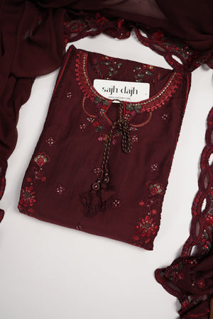 SadaBahar Originals - Chiffon Outfit with Chiffon Dupatta - Ready to Wear - MC353