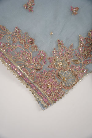 Tehwar - Luxury Organza Outfit with Organza Dupatta and Gharara - Ready to Wear SD240  - Eid Volume 1