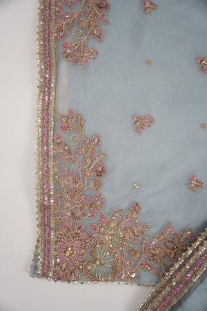 Tehwar - Luxury Organza Outfit with Organza Dupatta and Gharara - Ready to Wear SD240  - Eid Volume 1