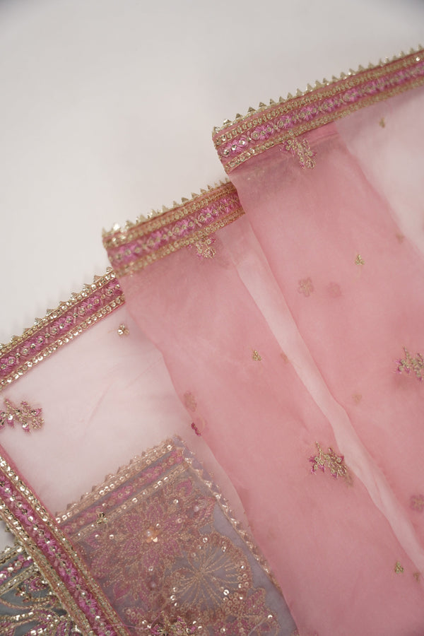 Tehwar - Luxury Organza Outfit with Organza Dupatta and Gharara - Ready to Wear SB240  - Eid Volume 1