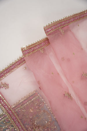 Tehwar - Luxury Organza Outfit with Organza Dupatta and Gharara - Ready to Wear SD240  - Eid Volume 1