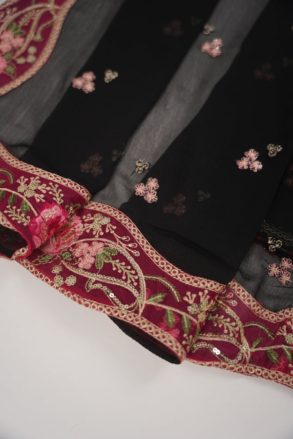 Husan e Jahan - Luxury Festive Collection  Outfit with Chiffon Dupatta  - Ready to Wear SB242 - Eid Volume 1