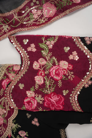 Husan e Jahan - Luxury Festive Collection  Outfit with Chiffon Dupatta  - Ready to Wear SB242 - Eid Volume 1