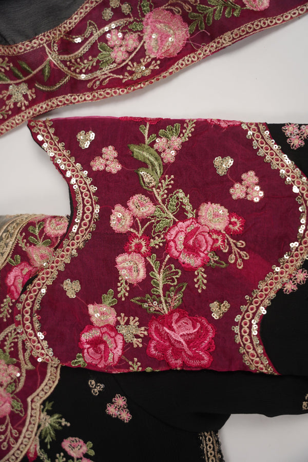 Husan e Jahan - Luxury Festive Collection  Outfit with Chiffon Dupatta  - Ready to Wear SB242 - Eid Volume 1