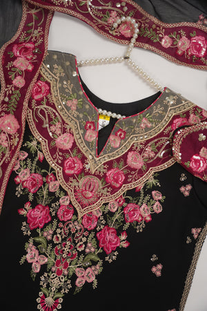 Husan e Jahan - Luxury Festive Collection  Outfit with Chiffon Dupatta  - Ready to Wear SB242 - Eid Volume 1