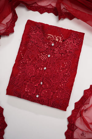 Tehwar - Luxury Organza Outfit with Organza Dupatta - Ready to Wear MC355- Eid Volume 4