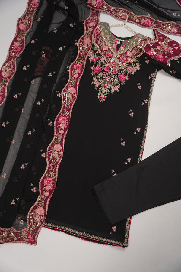 Husan e Jahan - Luxury Festive Collection  Outfit with Chiffon Dupatta  - Ready to Wear SB242 - Eid Volume 1