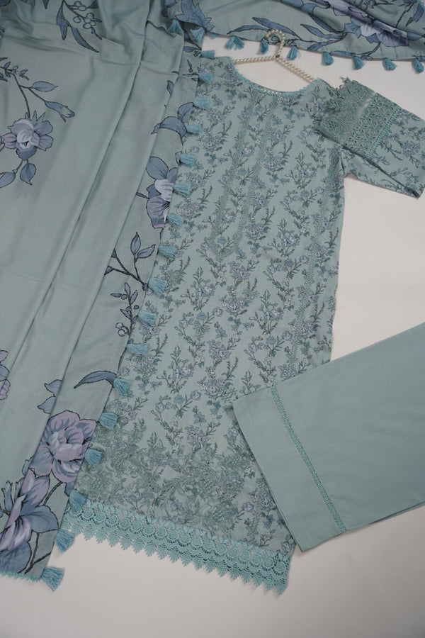 Rozi - Exclusive Karandi Outfit with Shawl - Ready to Wear -SB245 - Eid Volume 2