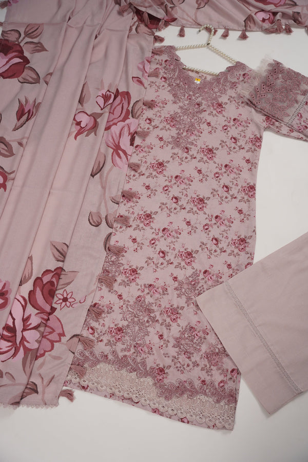 Rozi - Exclusive Karandi Outfit with Shawl - Ready to Wear -SB244 - Eid Volume 2