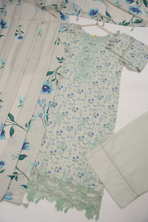 Rozi - Exclusive Karandi Outfit with Shawl - Ready to Wear - SB243 - Eid Volume 2