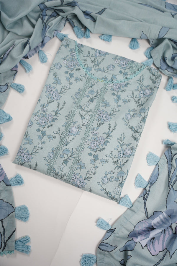 Rozi - Exclusive Karandi Outfit with Shawl - Ready to Wear -SB245 - Eid Volume 2