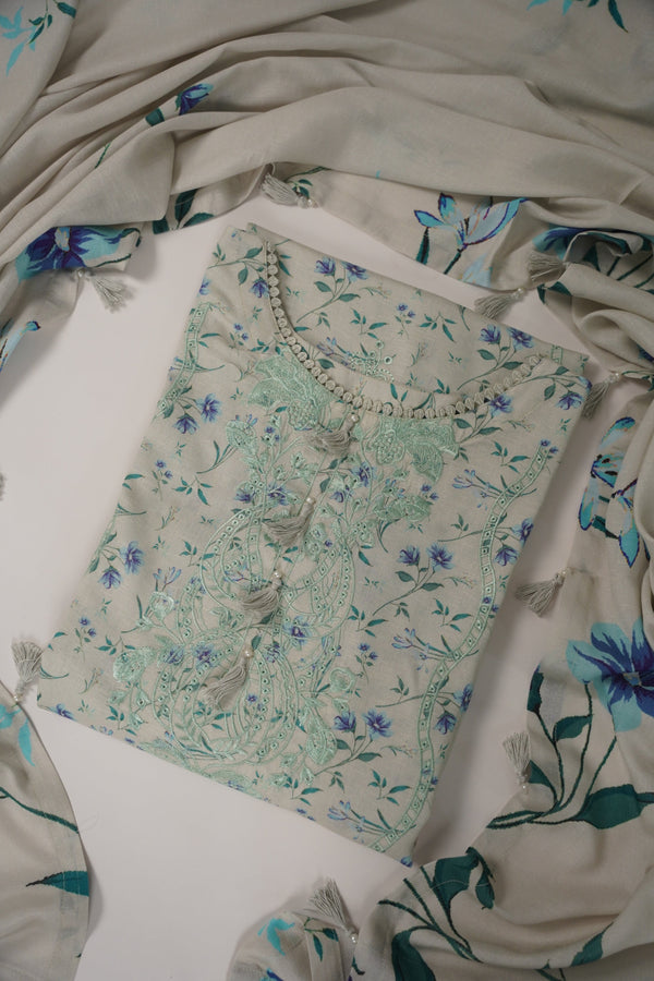 Rozi - Exclusive Karandi Outfit with Shawl - Ready to Wear - SB243 - Eid Volume 2