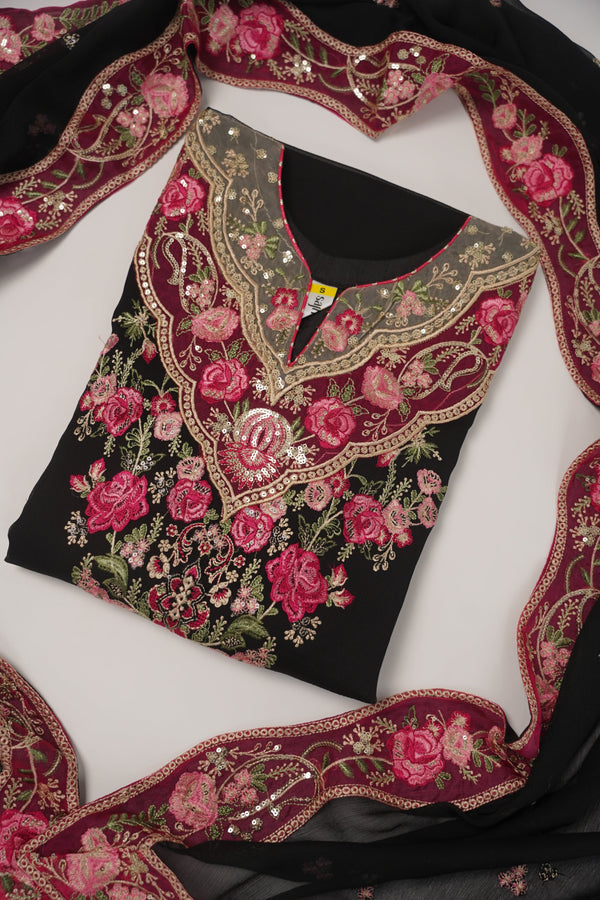 Husan e Jahan - Luxury Festive Collection  Outfit with Chiffon Dupatta  - Ready to Wear SB242 - Eid Volume 1